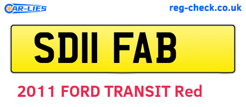 SD11FAB are the vehicle registration plates.