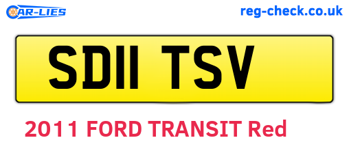 SD11TSV are the vehicle registration plates.