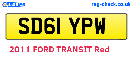 SD61YPW are the vehicle registration plates.