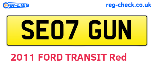 SE07GUN are the vehicle registration plates.