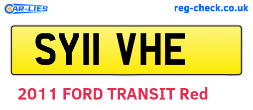 SY11VHE are the vehicle registration plates.