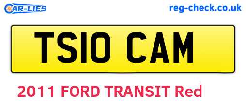 TS10CAM are the vehicle registration plates.