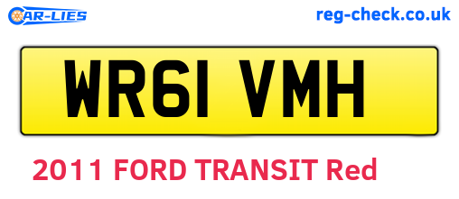 WR61VMH are the vehicle registration plates.