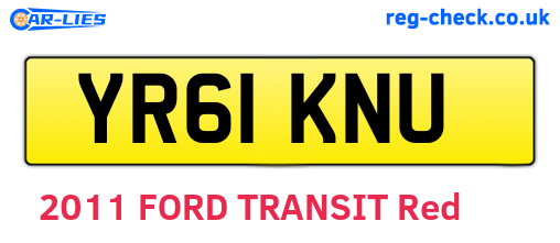YR61KNU are the vehicle registration plates.