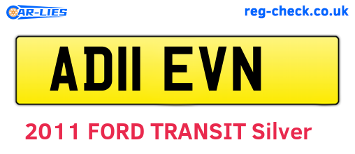 AD11EVN are the vehicle registration plates.