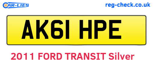 AK61HPE are the vehicle registration plates.
