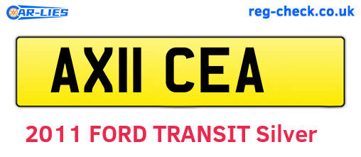 AX11CEA are the vehicle registration plates.