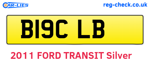 B19CLB are the vehicle registration plates.