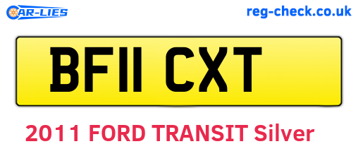 BF11CXT are the vehicle registration plates.