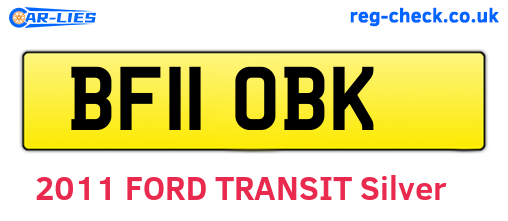 BF11OBK are the vehicle registration plates.