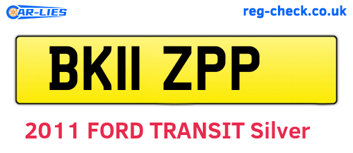 BK11ZPP are the vehicle registration plates.