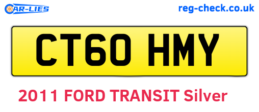CT60HMY are the vehicle registration plates.