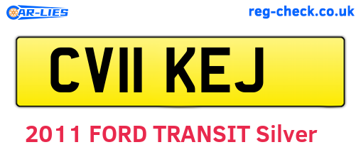 CV11KEJ are the vehicle registration plates.