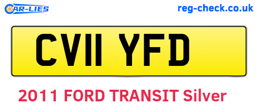 CV11YFD are the vehicle registration plates.