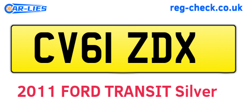 CV61ZDX are the vehicle registration plates.
