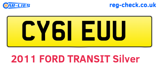 CY61EUU are the vehicle registration plates.