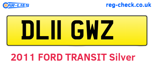 DL11GWZ are the vehicle registration plates.