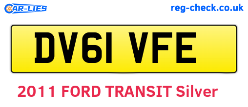 DV61VFE are the vehicle registration plates.
