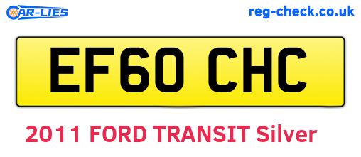 EF60CHC are the vehicle registration plates.