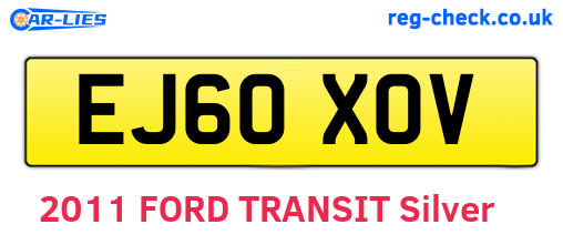 EJ60XOV are the vehicle registration plates.