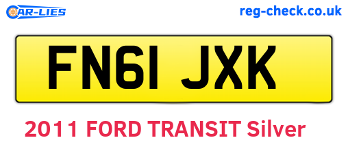 FN61JXK are the vehicle registration plates.