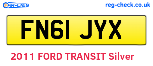 FN61JYX are the vehicle registration plates.