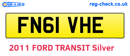 FN61VHE are the vehicle registration plates.