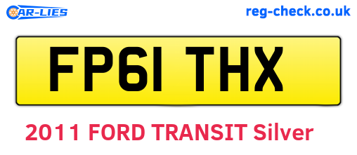 FP61THX are the vehicle registration plates.