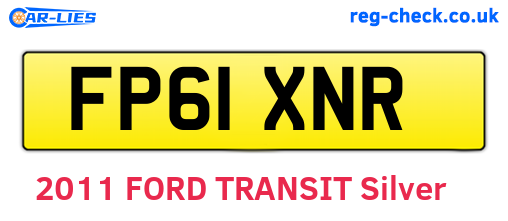 FP61XNR are the vehicle registration plates.