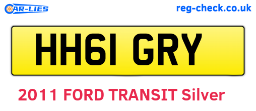 HH61GRY are the vehicle registration plates.