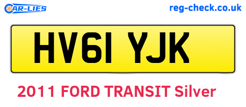 HV61YJK are the vehicle registration plates.