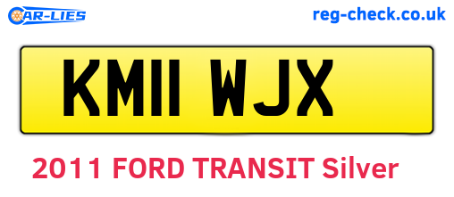 KM11WJX are the vehicle registration plates.