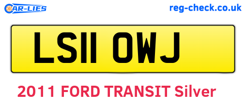 LS11OWJ are the vehicle registration plates.