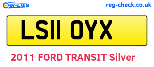 LS11OYX are the vehicle registration plates.
