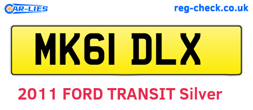 MK61DLX are the vehicle registration plates.