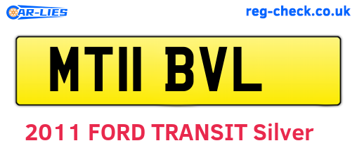 MT11BVL are the vehicle registration plates.