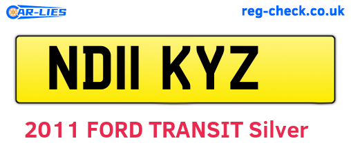 ND11KYZ are the vehicle registration plates.