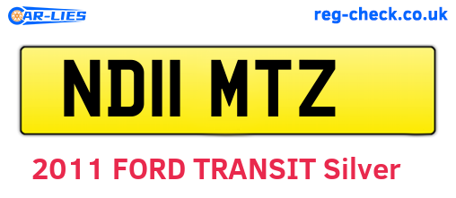 ND11MTZ are the vehicle registration plates.