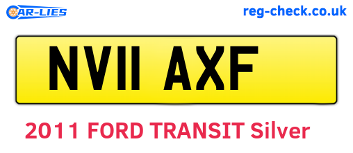NV11AXF are the vehicle registration plates.