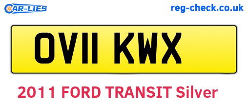 OV11KWX are the vehicle registration plates.