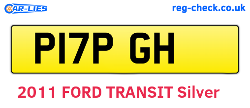 P17PGH are the vehicle registration plates.