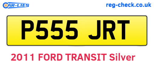 P555JRT are the vehicle registration plates.