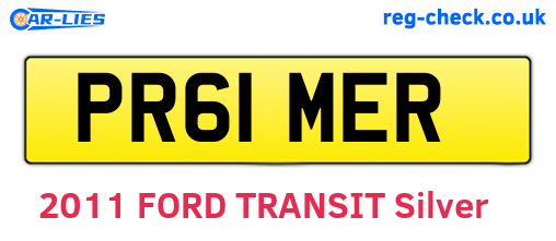 PR61MER are the vehicle registration plates.