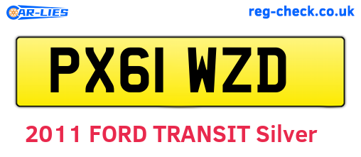 PX61WZD are the vehicle registration plates.