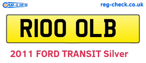R100OLB are the vehicle registration plates.