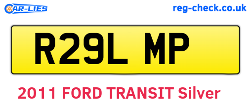 R29LMP are the vehicle registration plates.