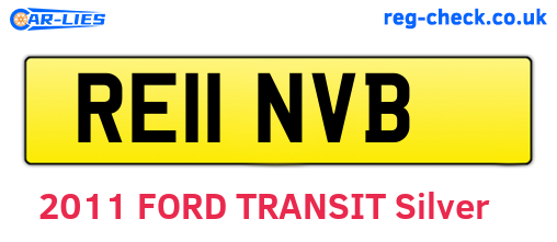 RE11NVB are the vehicle registration plates.