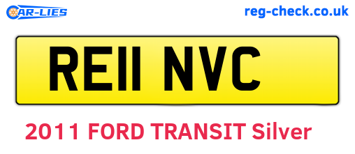 RE11NVC are the vehicle registration plates.