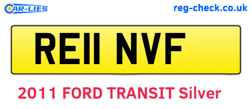 RE11NVF are the vehicle registration plates.