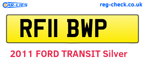 RF11BWP are the vehicle registration plates.